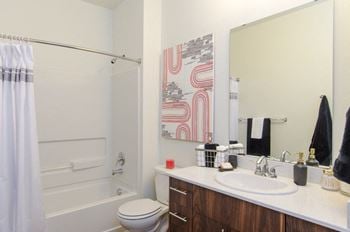 Shower with bathtub